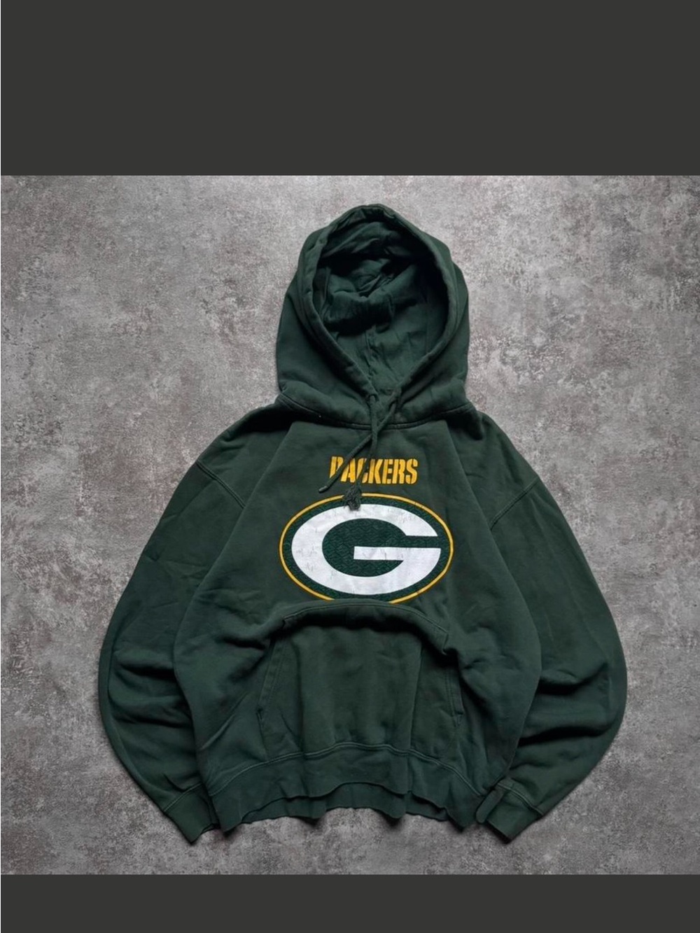 Majestic Green Packers Pullover Hoodie with Yellow and White Logo